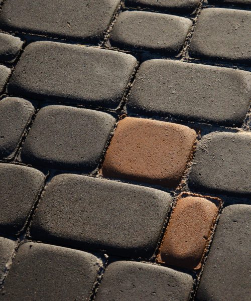 Abstract background of old cobblestone pavement close-up. background of old cobblestone pavement close-up.